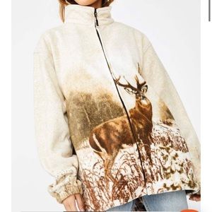 Zip up deer jacket
